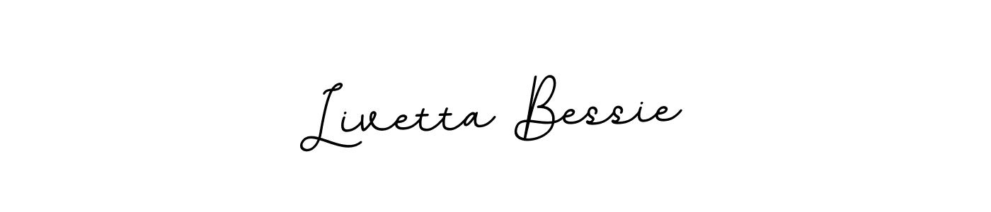 It looks lik you need a new signature style for name Livetta Bessie. Design unique handwritten (BallpointsItalic-DORy9) signature with our free signature maker in just a few clicks. Livetta Bessie signature style 11 images and pictures png