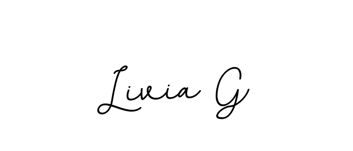 This is the best signature style for the Livia G name. Also you like these signature font (BallpointsItalic-DORy9). Mix name signature. Livia G signature style 11 images and pictures png