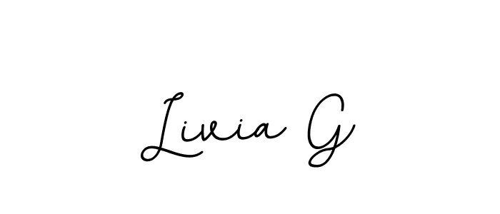 This is the best signature style for the Livia G name. Also you like these signature font (BallpointsItalic-DORy9). Mix name signature. Livia G signature style 11 images and pictures png