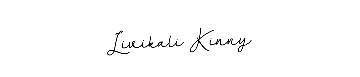Livikali Kinny stylish signature style. Best Handwritten Sign (BallpointsItalic-DORy9) for my name. Handwritten Signature Collection Ideas for my name Livikali Kinny. Livikali Kinny signature style 11 images and pictures png