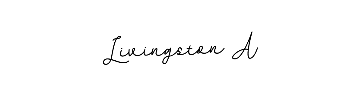 Livingston A stylish signature style. Best Handwritten Sign (BallpointsItalic-DORy9) for my name. Handwritten Signature Collection Ideas for my name Livingston A. Livingston A signature style 11 images and pictures png