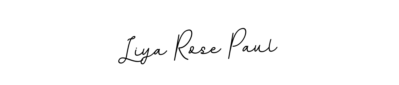 Make a beautiful signature design for name Liya Rose Paul. With this signature (BallpointsItalic-DORy9) style, you can create a handwritten signature for free. Liya Rose Paul signature style 11 images and pictures png