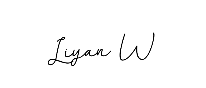 Also You can easily find your signature by using the search form. We will create Liyan W name handwritten signature images for you free of cost using BallpointsItalic-DORy9 sign style. Liyan W signature style 11 images and pictures png