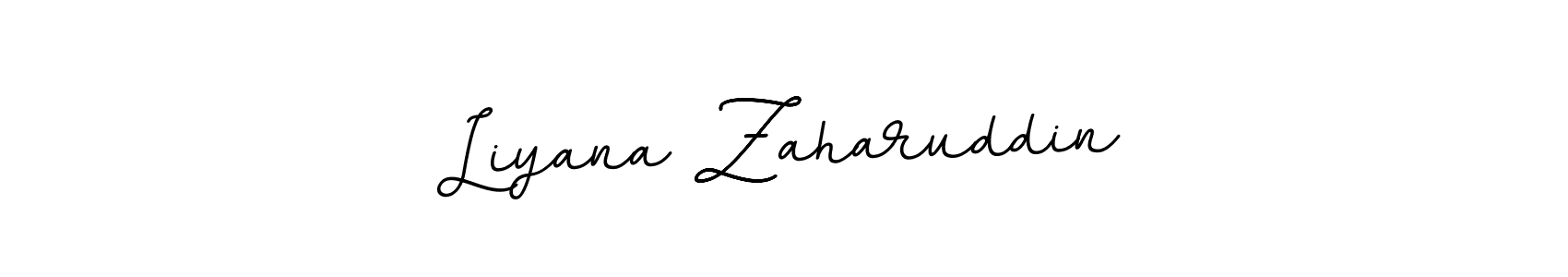 Use a signature maker to create a handwritten signature online. With this signature software, you can design (BallpointsItalic-DORy9) your own signature for name Liyana Zaharuddin. Liyana Zaharuddin signature style 11 images and pictures png