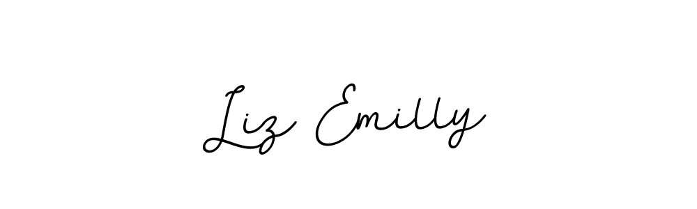 if you are searching for the best signature style for your name Liz Emilly. so please give up your signature search. here we have designed multiple signature styles  using BallpointsItalic-DORy9. Liz Emilly signature style 11 images and pictures png