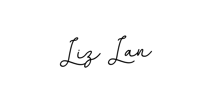 How to make Liz Lan name signature. Use BallpointsItalic-DORy9 style for creating short signs online. This is the latest handwritten sign. Liz Lan signature style 11 images and pictures png