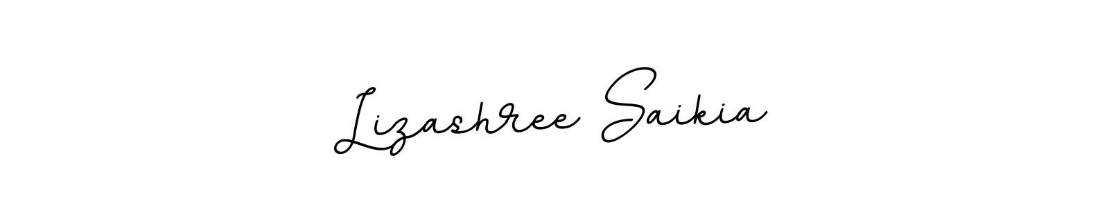Use a signature maker to create a handwritten signature online. With this signature software, you can design (BallpointsItalic-DORy9) your own signature for name Lizashree Saikia. Lizashree Saikia signature style 11 images and pictures png