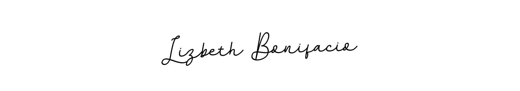 How to make Lizbeth Bonifacio name signature. Use BallpointsItalic-DORy9 style for creating short signs online. This is the latest handwritten sign. Lizbeth Bonifacio signature style 11 images and pictures png