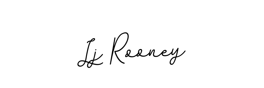 Use a signature maker to create a handwritten signature online. With this signature software, you can design (BallpointsItalic-DORy9) your own signature for name Lj Rooney. Lj Rooney signature style 11 images and pictures png