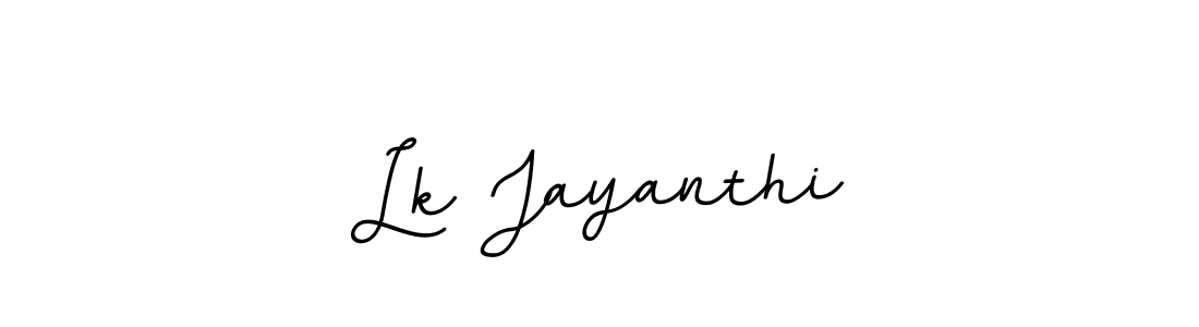 Design your own signature with our free online signature maker. With this signature software, you can create a handwritten (BallpointsItalic-DORy9) signature for name Lk Jayanthi. Lk Jayanthi signature style 11 images and pictures png