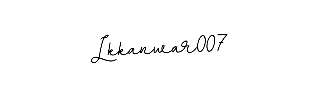 if you are searching for the best signature style for your name Lkkanwar007. so please give up your signature search. here we have designed multiple signature styles  using BallpointsItalic-DORy9. Lkkanwar007 signature style 11 images and pictures png