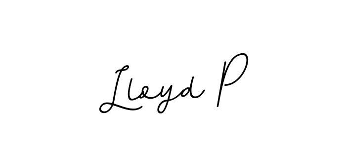 Make a beautiful signature design for name Lloyd P. With this signature (BallpointsItalic-DORy9) style, you can create a handwritten signature for free. Lloyd P signature style 11 images and pictures png