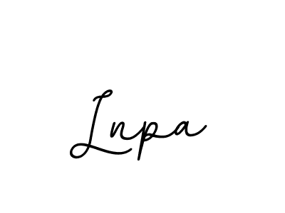 Use a signature maker to create a handwritten signature online. With this signature software, you can design (BallpointsItalic-DORy9) your own signature for name Lnpa. Lnpa signature style 11 images and pictures png