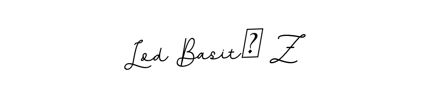 The best way (BallpointsItalic-DORy9) to make a short signature is to pick only two or three words in your name. The name Lod Basit⁠ Z include a total of six letters. For converting this name. Lod Basit⁠ Z signature style 11 images and pictures png