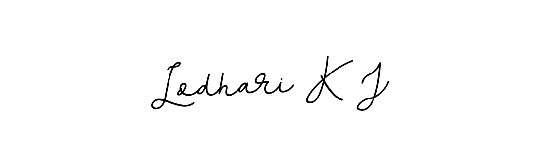 It looks lik you need a new signature style for name Lodhari K J. Design unique handwritten (BallpointsItalic-DORy9) signature with our free signature maker in just a few clicks. Lodhari K J signature style 11 images and pictures png