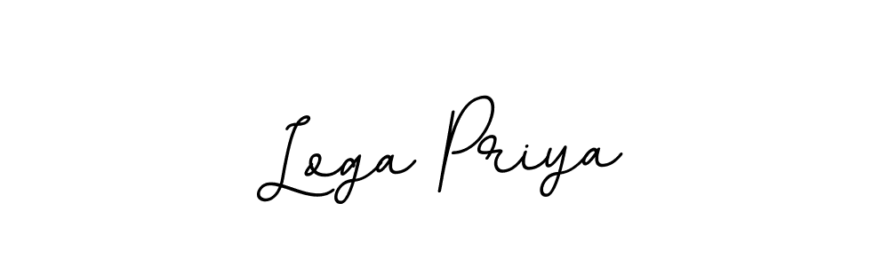 How to make Loga Priya name signature. Use BallpointsItalic-DORy9 style for creating short signs online. This is the latest handwritten sign. Loga Priya signature style 11 images and pictures png