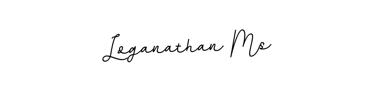 How to make Loganathan Ms name signature. Use BallpointsItalic-DORy9 style for creating short signs online. This is the latest handwritten sign. Loganathan Ms signature style 11 images and pictures png
