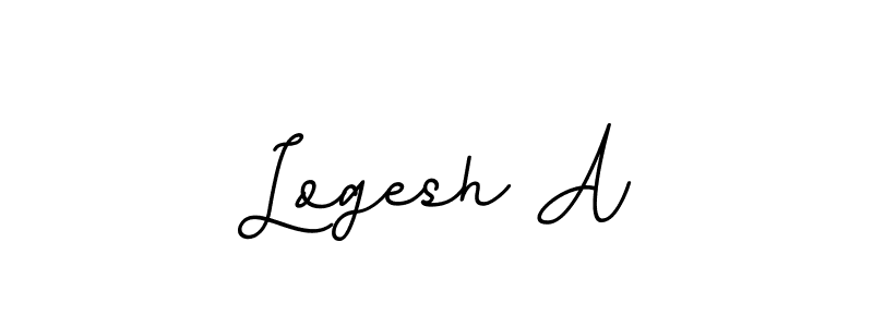 Make a beautiful signature design for name Logesh A. With this signature (BallpointsItalic-DORy9) style, you can create a handwritten signature for free. Logesh A signature style 11 images and pictures png