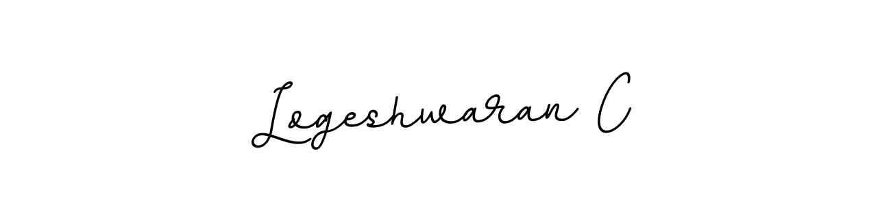 How to make Logeshwaran C name signature. Use BallpointsItalic-DORy9 style for creating short signs online. This is the latest handwritten sign. Logeshwaran C signature style 11 images and pictures png