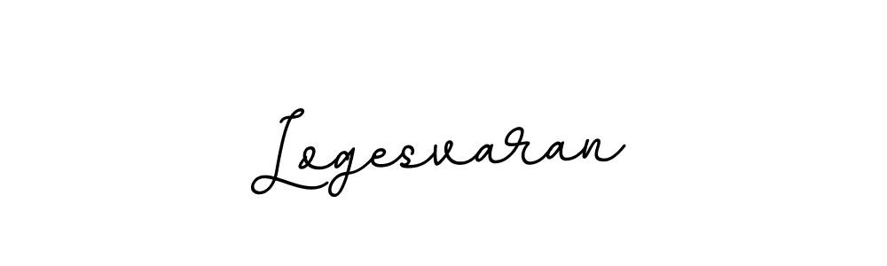 How to make Logesvaran name signature. Use BallpointsItalic-DORy9 style for creating short signs online. This is the latest handwritten sign. Logesvaran signature style 11 images and pictures png