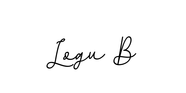 You should practise on your own different ways (BallpointsItalic-DORy9) to write your name (Logu B) in signature. don't let someone else do it for you. Logu B signature style 11 images and pictures png