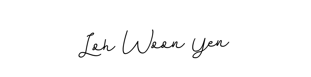 The best way (BallpointsItalic-DORy9) to make a short signature is to pick only two or three words in your name. The name Loh Woon Yen include a total of six letters. For converting this name. Loh Woon Yen signature style 11 images and pictures png