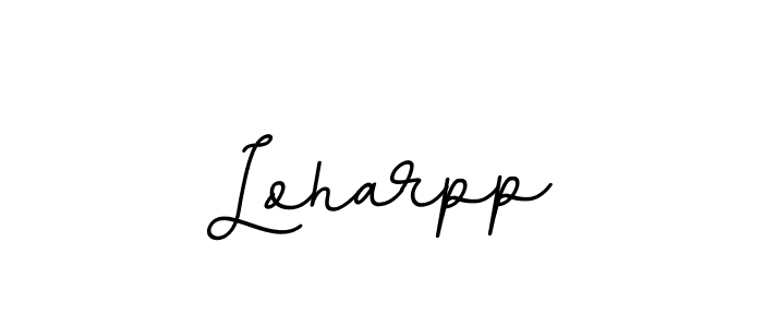 Create a beautiful signature design for name Loharpp. With this signature (BallpointsItalic-DORy9) fonts, you can make a handwritten signature for free. Loharpp signature style 11 images and pictures png