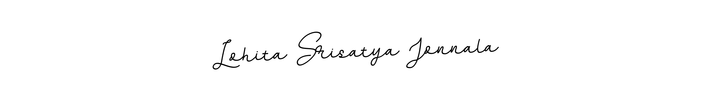 How to make Lohita Srisatya Jonnala name signature. Use BallpointsItalic-DORy9 style for creating short signs online. This is the latest handwritten sign. Lohita Srisatya Jonnala signature style 11 images and pictures png