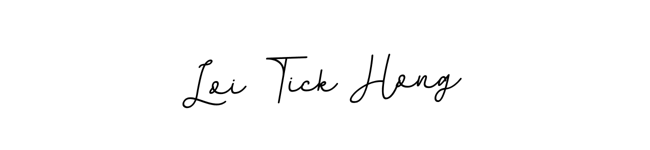 It looks lik you need a new signature style for name Loi Tick Hong. Design unique handwritten (BallpointsItalic-DORy9) signature with our free signature maker in just a few clicks. Loi Tick Hong signature style 11 images and pictures png