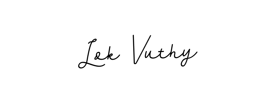 Make a short Lok Vuthy signature style. Manage your documents anywhere anytime using BallpointsItalic-DORy9. Create and add eSignatures, submit forms, share and send files easily. Lok Vuthy signature style 11 images and pictures png