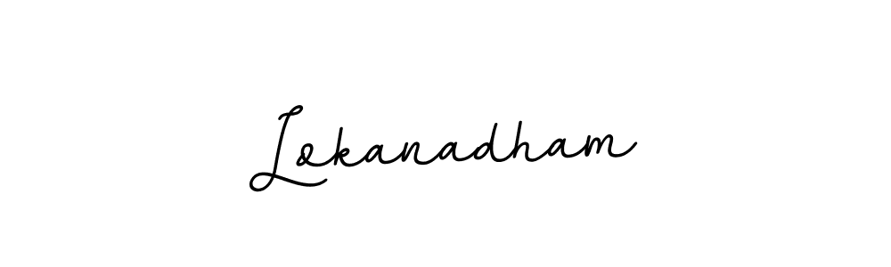 Make a beautiful signature design for name Lokanadham. With this signature (BallpointsItalic-DORy9) style, you can create a handwritten signature for free. Lokanadham signature style 11 images and pictures png