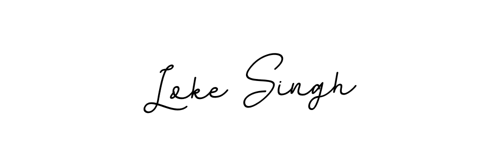 Make a beautiful signature design for name Loke Singh. With this signature (BallpointsItalic-DORy9) style, you can create a handwritten signature for free. Loke Singh signature style 11 images and pictures png