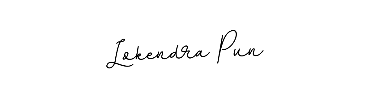 Design your own signature with our free online signature maker. With this signature software, you can create a handwritten (BallpointsItalic-DORy9) signature for name Lokendra Pun. Lokendra Pun signature style 11 images and pictures png
