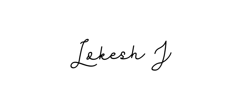 Create a beautiful signature design for name Lokesh J. With this signature (BallpointsItalic-DORy9) fonts, you can make a handwritten signature for free. Lokesh J signature style 11 images and pictures png
