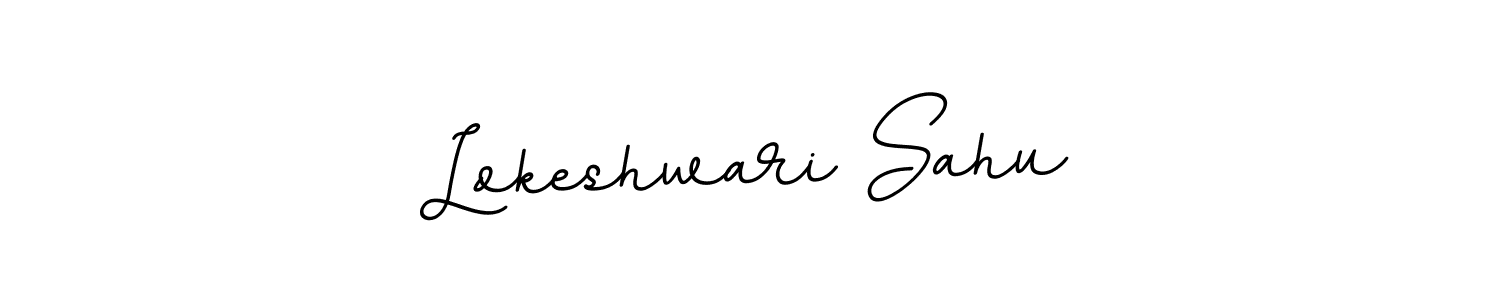 How to make Lokeshwari Sahu name signature. Use BallpointsItalic-DORy9 style for creating short signs online. This is the latest handwritten sign. Lokeshwari Sahu signature style 11 images and pictures png