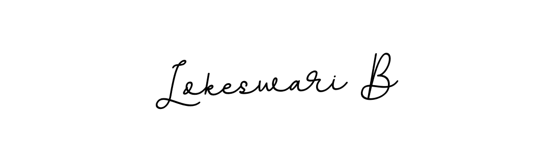 Lokeswari B stylish signature style. Best Handwritten Sign (BallpointsItalic-DORy9) for my name. Handwritten Signature Collection Ideas for my name Lokeswari B. Lokeswari B signature style 11 images and pictures png