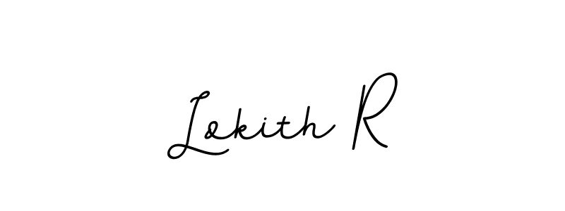 It looks lik you need a new signature style for name Lokith R. Design unique handwritten (BallpointsItalic-DORy9) signature with our free signature maker in just a few clicks. Lokith R signature style 11 images and pictures png