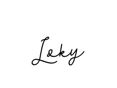 Design your own signature with our free online signature maker. With this signature software, you can create a handwritten (BallpointsItalic-DORy9) signature for name Loky. Loky signature style 11 images and pictures png