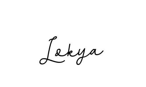 Design your own signature with our free online signature maker. With this signature software, you can create a handwritten (BallpointsItalic-DORy9) signature for name Lokya. Lokya signature style 11 images and pictures png