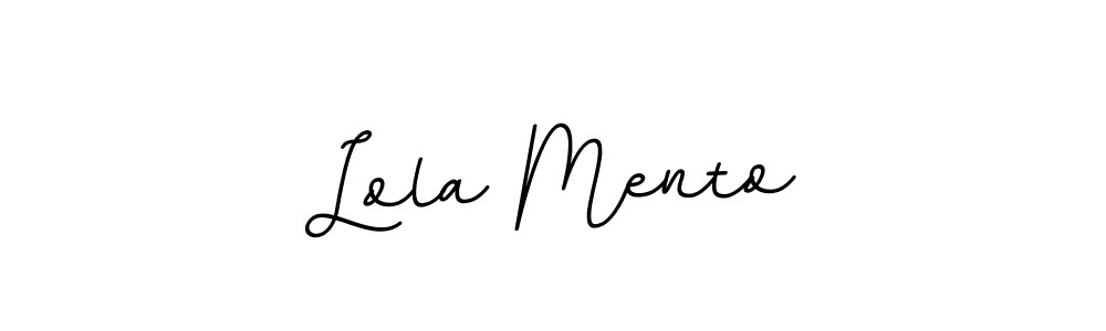 The best way (BallpointsItalic-DORy9) to make a short signature is to pick only two or three words in your name. The name Lola Mento include a total of six letters. For converting this name. Lola Mento signature style 11 images and pictures png