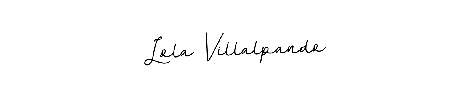 How to make Lola Villalpando name signature. Use BallpointsItalic-DORy9 style for creating short signs online. This is the latest handwritten sign. Lola Villalpando signature style 11 images and pictures png