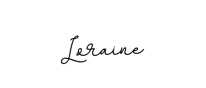 Loraine stylish signature style. Best Handwritten Sign (BallpointsItalic-DORy9) for my name. Handwritten Signature Collection Ideas for my name Loraine. Loraine signature style 11 images and pictures png