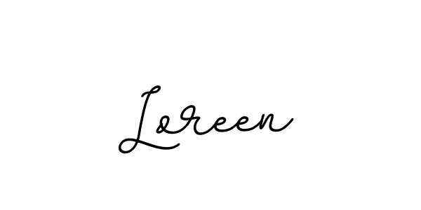 Make a beautiful signature design for name Loreen. With this signature (BallpointsItalic-DORy9) style, you can create a handwritten signature for free. Loreen signature style 11 images and pictures png