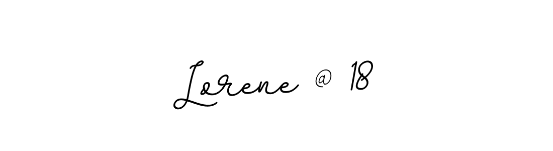 Design your own signature with our free online signature maker. With this signature software, you can create a handwritten (BallpointsItalic-DORy9) signature for name Lorene @ 18. Lorene @ 18 signature style 11 images and pictures png