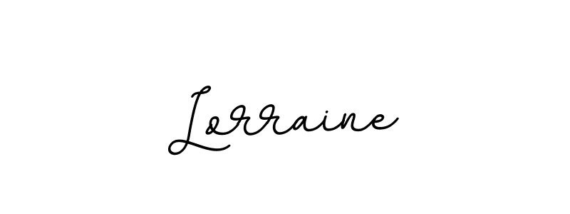 Make a beautiful signature design for name Lorraine. With this signature (BallpointsItalic-DORy9) style, you can create a handwritten signature for free. Lorraine signature style 11 images and pictures png