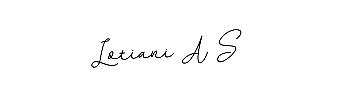 Create a beautiful signature design for name Lotiani A S. With this signature (BallpointsItalic-DORy9) fonts, you can make a handwritten signature for free. Lotiani A S signature style 11 images and pictures png