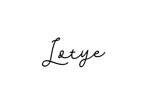 How to make Lotye name signature. Use BallpointsItalic-DORy9 style for creating short signs online. This is the latest handwritten sign. Lotye signature style 11 images and pictures png