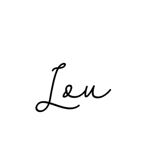 You should practise on your own different ways (BallpointsItalic-DORy9) to write your name (Lou) in signature. don't let someone else do it for you. Lou signature style 11 images and pictures png