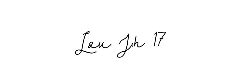 if you are searching for the best signature style for your name Lou J.h 17. so please give up your signature search. here we have designed multiple signature styles  using BallpointsItalic-DORy9. Lou J.h 17 signature style 11 images and pictures png