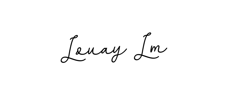 Design your own signature with our free online signature maker. With this signature software, you can create a handwritten (BallpointsItalic-DORy9) signature for name Louay Lm. Louay Lm signature style 11 images and pictures png